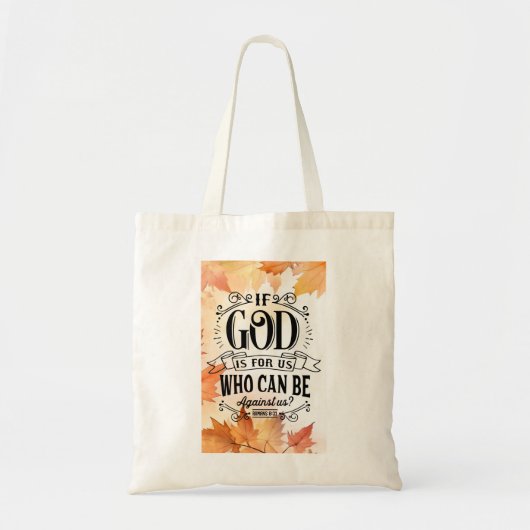 Wie kan tegen ons zijn? tote bag (Voorkant)