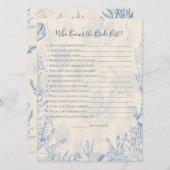 Wie Kent Bruid Spelkaart Kaart (Voorkant / Achterkant)