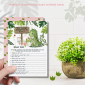 Wie kent de aanstaande moeder het best? Girl Dino  Kaart