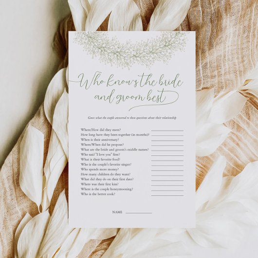 Wie kent de beste bridal-game van de Bride en Groo Flyer