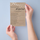 Wie kent de beste game over het beste vrijgezellen flyer (Hand)