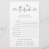 Wie kent de Bride, minimalistische Kaart voor papi (Voorkant)