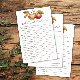 Wie kent de bruid beste appel herfst douche spel