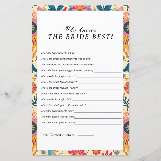 Wie kent de bruid beste Mexicaanse Vrijgezellenfee (Voorkant)