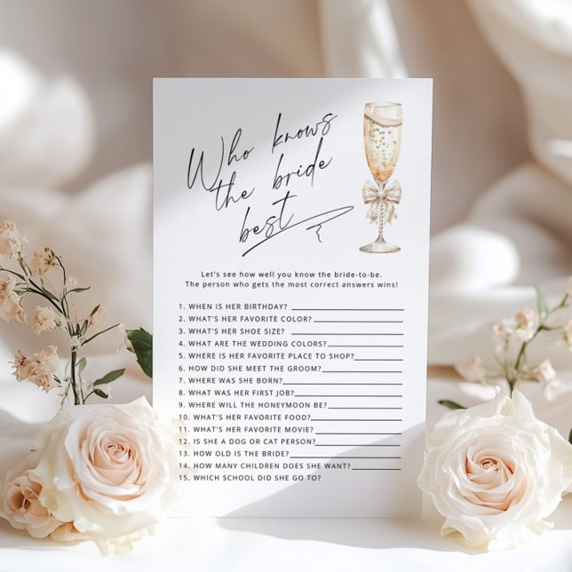 Wie kent de bruid beste Parels en Prosecco spel (Creator heeft geüpload)