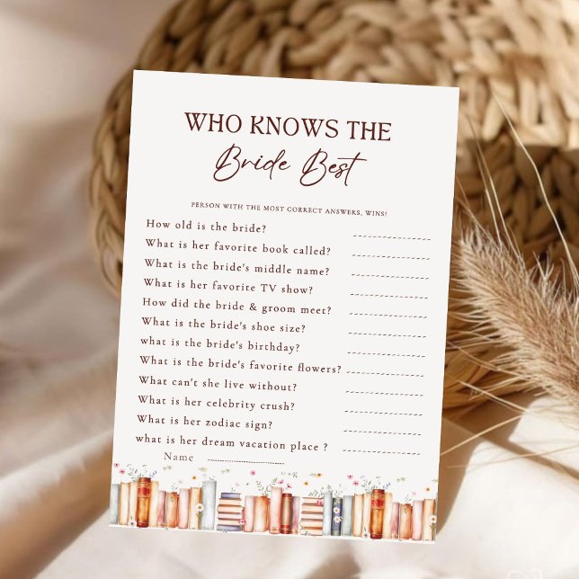 Wie kent de bruid beste spel Kaart (Creator heeft geüpload)