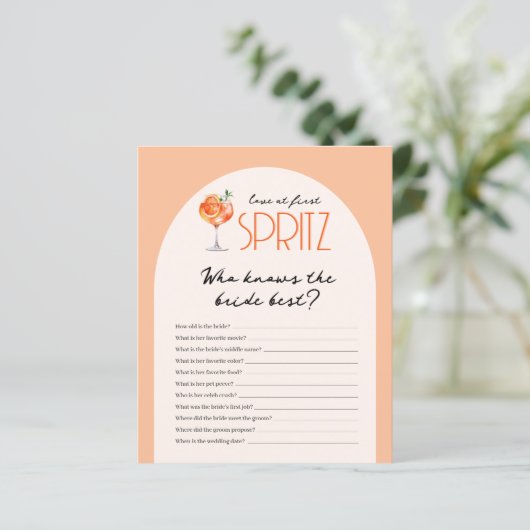 Wie kent de Bruid Beste Vrijgezellenfeest Game (Staand voorkant)