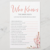 Wie kent de bruid beste Vrijgezellenfeest partij s (Voorkant)