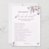 Wie kent de bruid beste Vrijgezellenfeest spel Kaa Kaart (Voorkant)