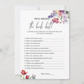 Wie kent de bruid beste Vrijgezellenfeest spel Kaa Kaart (Voorkant)