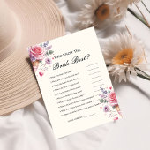 Wie kent de bruid de beste vrijgezellenfeest spel  kaart