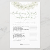 Wie Kent De Bruid En Bruidegom Het Best Bruiloftss Flyer (Voorkant)