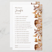 Wie kent de bruid het best bruidsspel (Voorkant / Achterkant)