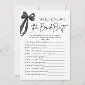 Wie Kent De Bruid Het Best Bruiloftsspellen Kaart (Voorkant)
