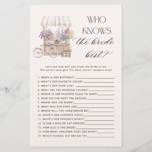 Wie kent de bruid het beste Off the Market spel (Voorkant)