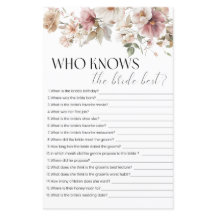 Wie kent de bruid Wildflower Vrijgezellenfeest spe