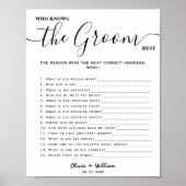 Wie kent de bruidegom beste elegante bruiloft spel poster (Voorkant)