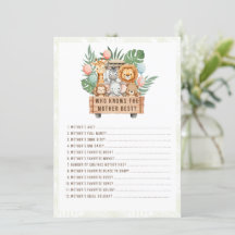 Wie Kent de Moeder het Best Safari Baby Shower Spe