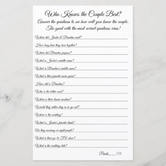 Wie kent de Paar Best?