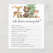 Wie kent het Baby shower van mammie Best Game Anim Flyer (Voorkant)