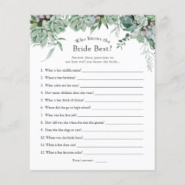 Wie kent het beste bridal-spel