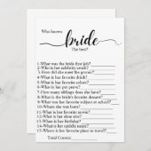 Wie kent het beste vrijgezellenfeest feestspel programmakaart (Voorkant / Achterkant)