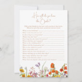 Wie kent het bruid Vrijgezellenfeest Boho Wildflow Kaart (Voorkant)