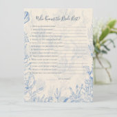 Wie kent het bruidsspelkaart kaart (Staand voorkant)