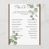 Wie kent het Paars Beste Vrijgezellenfeest Game Informatiekaartje (Achterkant)