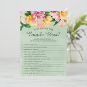 Wie kent het Paars Beste Vrijgezellenfeest Game Kaart (Staand voorkant)