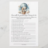 Wie kent mama beste Baby shower spel Kaart (Voorkant)