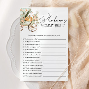 Wie kent mama beste Herfst pompoen Baby shower spe
