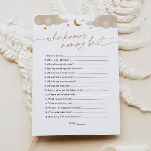 Wie kent mama beste Twinkle Star-Baby shower Kaart