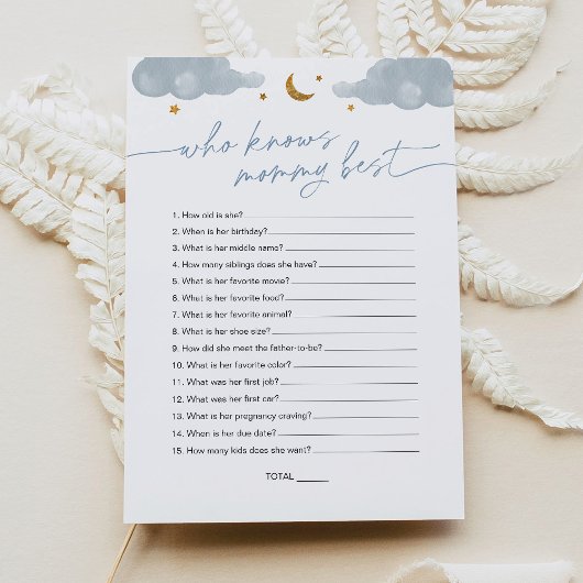 Wie kent mama beste Twinkle Star-Baby shower Kaart