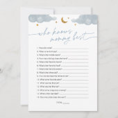 Wie kent mama beste Twinkle Star-Baby shower Kaart (Voorkant)