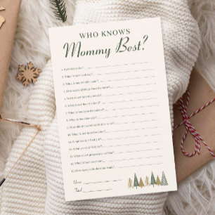 Wie kent mama beste winter Baby shower spel