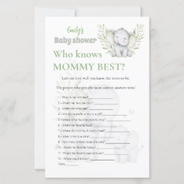 Wie kent mama het best? Baby Shower spel