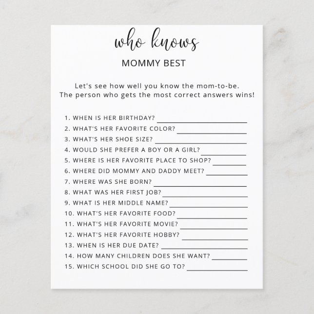 Wie kent mama het beste (Voorkant)