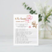 Wie kent mama het beste baby shower spel. (Staand voorkant)