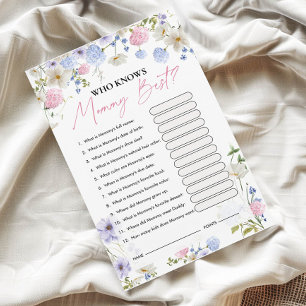 Wie kent mama het beste? Baby shower spel