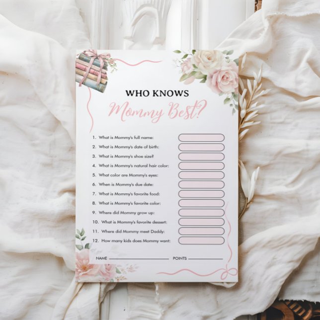 Wie kent mama het beste? | Baby shower spel (Creator heeft geüpload)