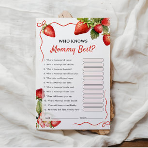 Wie kent mama het beste Baby Shower Spel