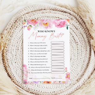 Wie kent mama het beste? Baby shower spel