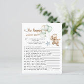 Wie kent mama het beste baby shower spel. (Staand voorkant)