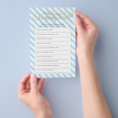 Wie kent mama het beste baby shower spel flyer (Hand)