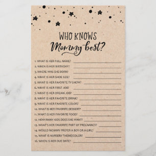 Wie kent mama het beste? Game Baby shower Party ga