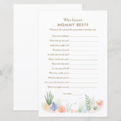 Wie kent mama het beste onder het Zee Baby shower (Voorkant / Achterkant)