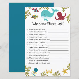 Wie kent mama het beste onder Zee Baby shower Game