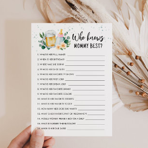 Wie kent mama het beste spel Baby Is Brewing Kaart