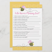 Wie kent mammie Baby shower (Voorkant / Achterkant)